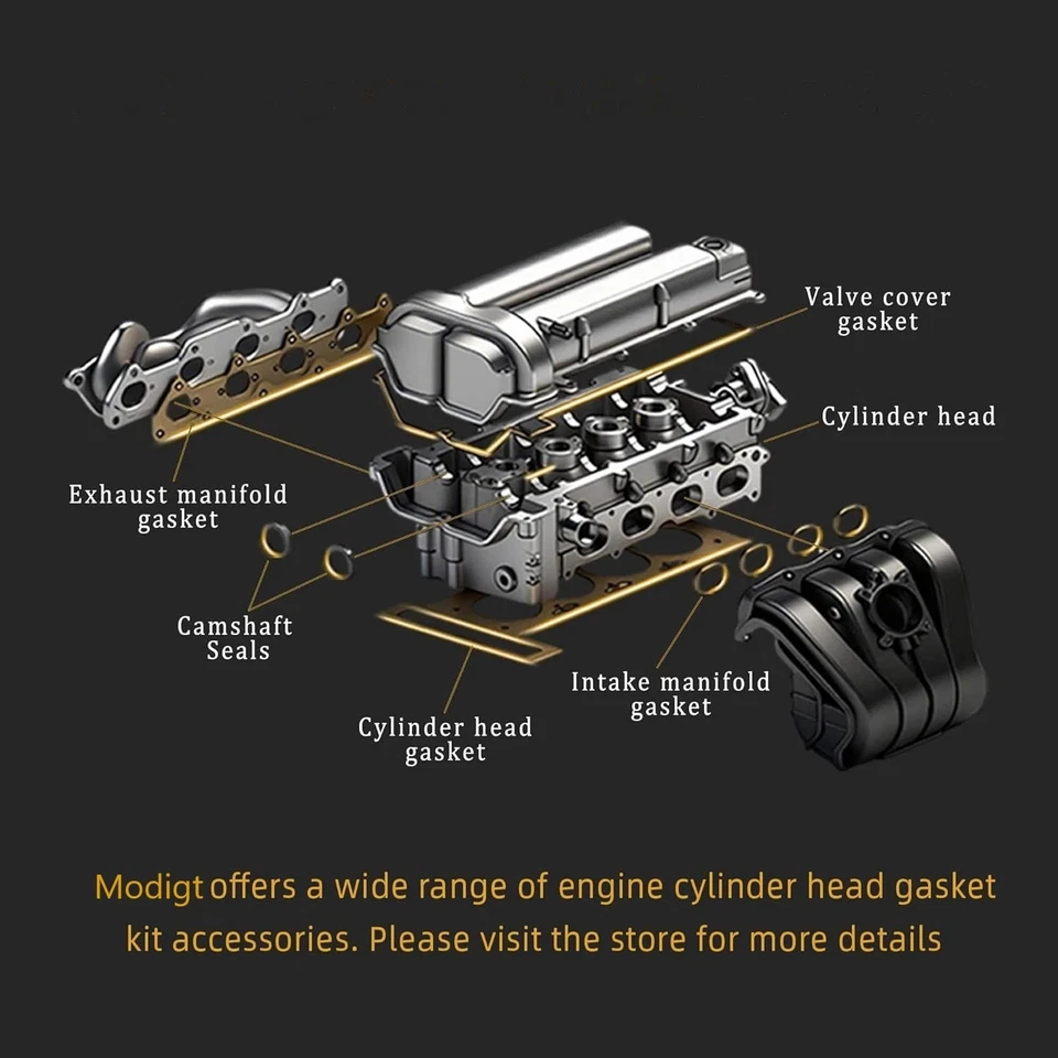 NUEVO Juego de juntas de culata originales + pernos HS26191PT para Chevrolet Trailblazer EXT 2004 Foto 4 de 4