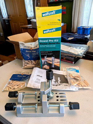 Wolfcraft 3751 DOWEL PRO KIT Aluminum Doweling Jig with 2 Extra Pkg of Dowels