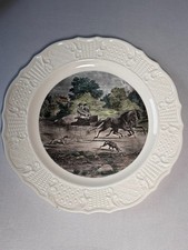Vintage Currier & Ives Americana Plate Set Sun Glo 1948