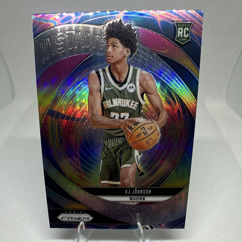 Panini 2024-25 Prizm Basketball AJ Johnson Impact Rookie #11 Milwaukee Bucks