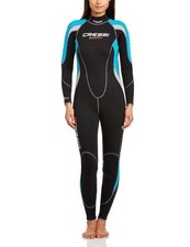 180 Cressi Ultraspan Womens XS 1 Back Zip 2.5 Wetsuit Fullsuit Surf Dive AB350