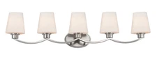 Maxim Shelter 5-Light Bathroom Vanity Light in Satin Nickel