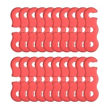 Tent Rope Tensioners, 20 Pcs Guyline Rope Adjusters Tent Rope, Red