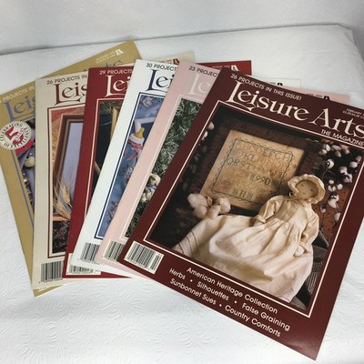 1 Year - 6 Issues of Leisure Arts The Magazine February 1990 - December 1990
