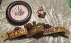 Lot Of 3 Grapes Clock Live Well Live Much Laugh Often Sign & Ornament — photo 2