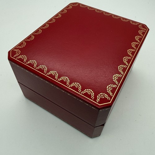 Cartier Original Caja Reloj Caja CO 1018 Folleto Folleto Cubierta Caja Exterior Color Rojo - Imagen 8 de 15