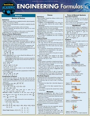 Engineering Formulas: A Quickstudy Laminated Reference Guide by Beena Ajmera Pap