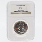 1956 Type 2 Franklin Half Dollar PF69 NGC 90% Silver Philadelphia