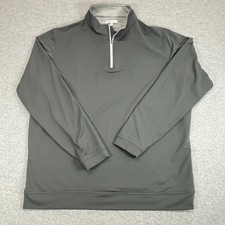 Peter Millar Pullover Men XXL 2XL Gray Golf Performance Quarter Zip 1/4 Zip