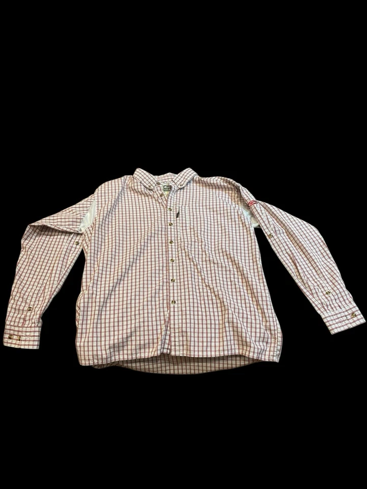 Camisa a cuadros manga larga Drake Waterfowl para hombre | Talla grande roja y blanca para hombre’s Foto 2 de 4