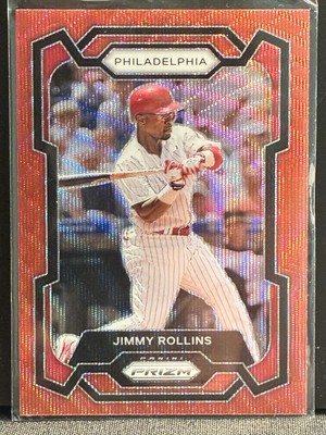 Jimmy Rollins - 2024 Panini Prizm Ruby Wave #87 - Philadelphia Phillies