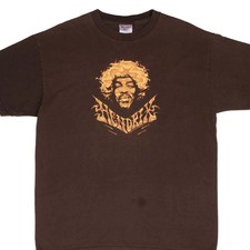 VINTAGE JIMI HENDRIX 2004 BROWN TEE SHIRT SIZE LARGE