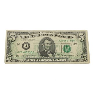 1977 Series $5 Federal Reserve First Printing Wet Ink Transfer US Note #C877 1