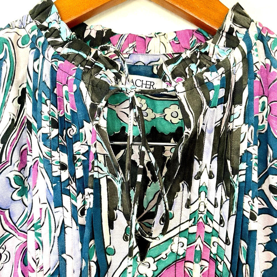 Maria Cher Algie 棉丝绸长裙 M 码浅波西米亚嬉皮吉普赛节 — 第 4/4 张图片