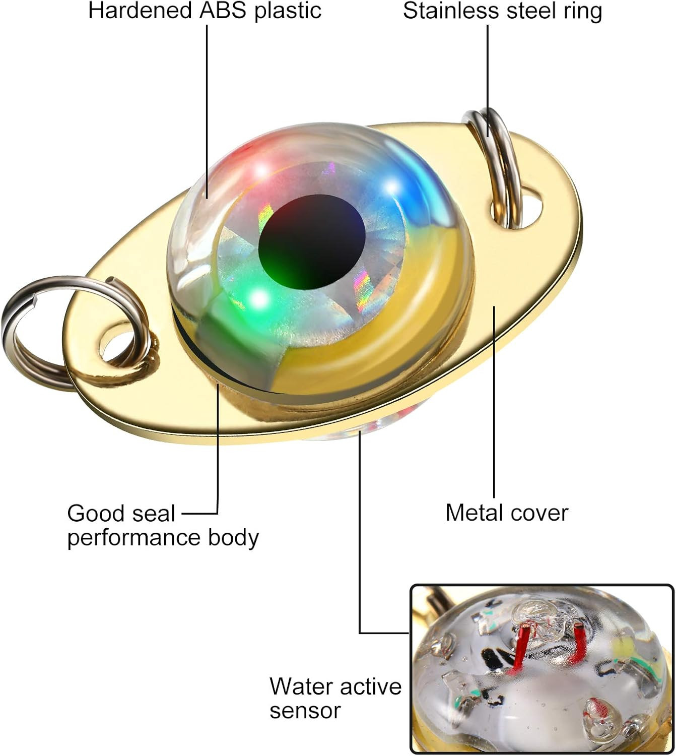 LED Fishing Lures Lighted Fishing Spoons Underwater Flasher Bass Halibut Saltwat - Image 3