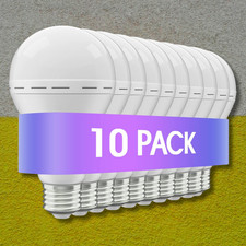 10Pack Emergency-Rechargeable-Light-Bulb, 1200mAh LED Light for Home,Camping