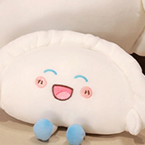 Cute Dumpling Plush Pillow Funny Food Stuffed Plushie Toy Soft Hugging Doll Gift - Picture 2 of 11