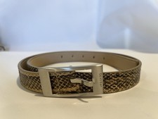 Calvin Klein Women  s Genuine Snake Leather Belt