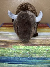 Aurora Miyoni Bison Buffalo Plush 11  Soft Stuffed Animal Realistic Horns 2016