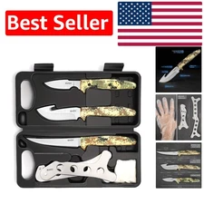 Gift-Ready 6-Piece Hunting Knife Set - Compact & Essential for Outdoor Adventure