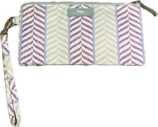 EUC Scout Kate Wristlet Pixie Sticks Blue/Purple/White Stripe 8"x 4”