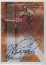 2016 Topps Finest Auto Orange Refractor 16/25 AJ Pollock #FA-AP Auto 3c2