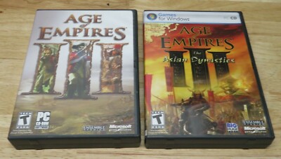 Age of Empires 3 III (PC CD-ROM 2005) 3 Discs + Asian Dynasties Boxed + CD Keys