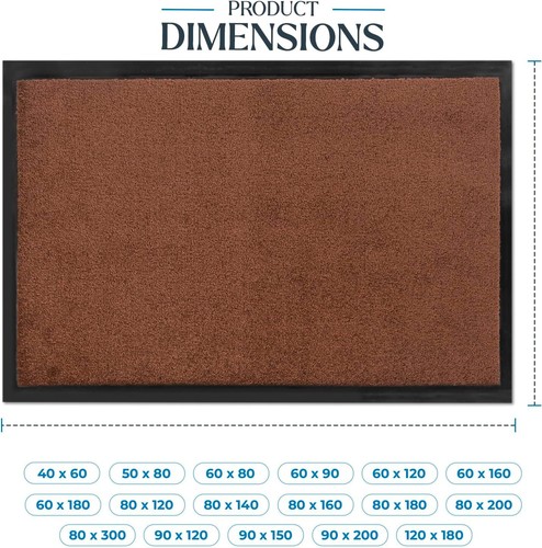 Large Heavy Duty Door Mat Non Slip Rubber Back Barrier Kitchen Hallway Floor Rug - Picture 86 of 115