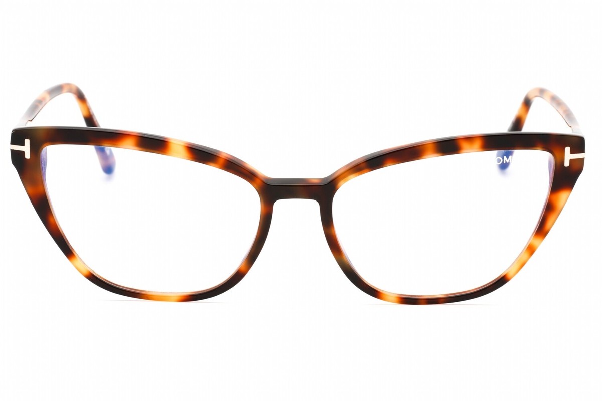 TOM FORD FT5825-B 053 Eyeglasses Blonde Havana Clear Frame 