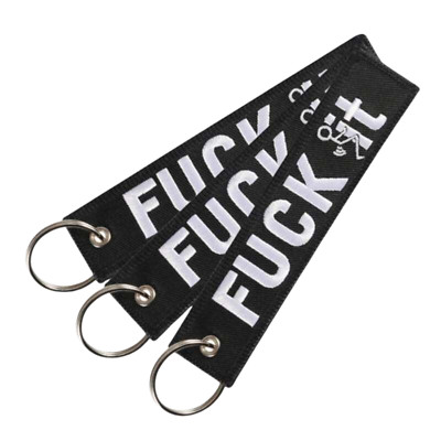 FK It Fully Embroidered Personalised Motorcycle Key Chains For Biker