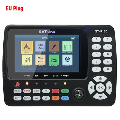 ST-5150 DVB-S2/T2/C COMBO HD Satellite TV Signal Finder Digital Handheld U7Y6