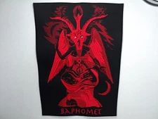 BAPHOMET GOAT  RED   EMBROIDERED BACK PATCH