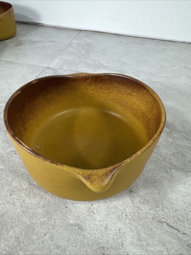 Bennington Potters 1641 Lug Bowl Trinket Dish 6” Pottery Handles Mustard 1794 - Picture 3 of 8