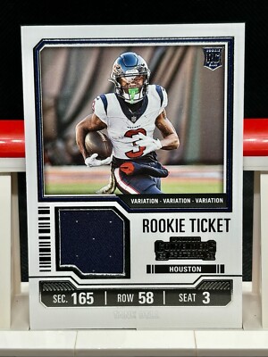 2023 Panini Contenders Tank Dell Rookie Ticket G-U Jersey Variation TS26V Texans