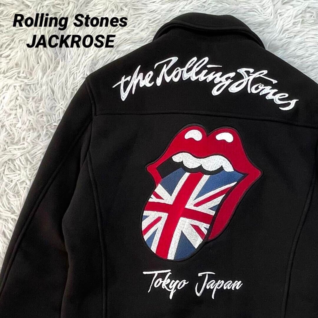 Rare! Jack Rose x Rolling Stones Lips & Tan Logo Japan Tour Cotton Riders  Jacket