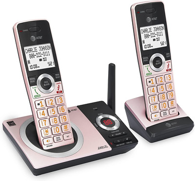 NEW AT&T CL82229 2 Handset Answering System with Smart Call Block, Rose Gold