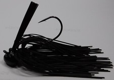 Bob4Bass Stand Up Weedless Skirted Football Jigs  Black Colors