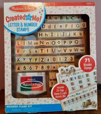 Melissa  Doug Letter Number Wooden Stamps Ages 4 and Up