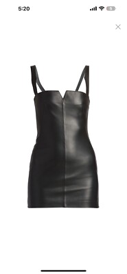Off-white Leather Body Con Dress **Authentic*** **BNWT** Size 42/6