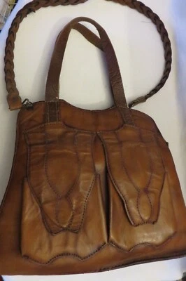 ancien sac à main cuir artisanal / 15 - Photo 1/4