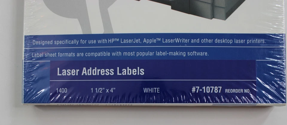 New in Box Quill Premium Laster Labels for Desktop & Sheet Printer 1400 Count - Image 3 of 3