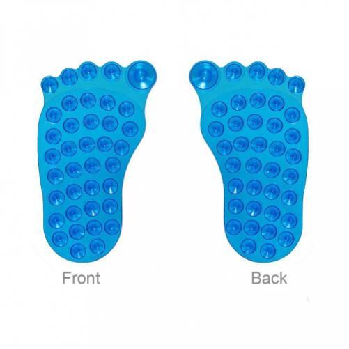 BLUE DOUBLE SIDED SUCTION CUP HOLDER FOOT SHAPE NON-SLIP GRIPPER For CELL PHONES