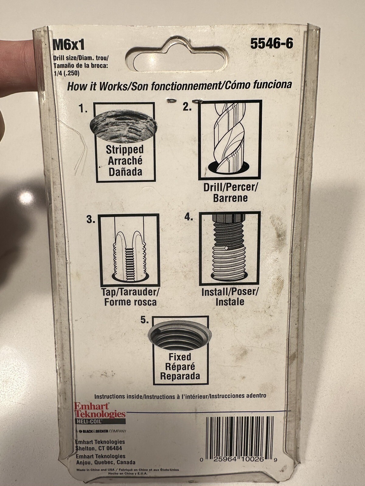 Helicoil 55466 Thread Repair Kit M6 x 1in eBay