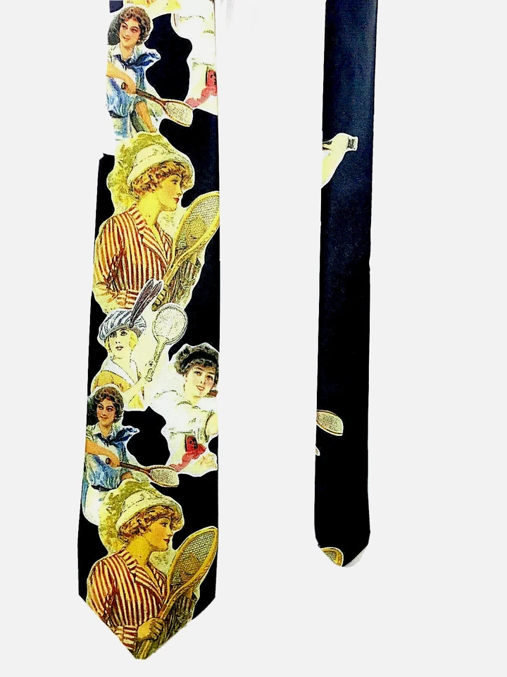 Corbata de cuello vintage Davidoff The Great Gatsby estilo para hombre 100 % seda multicolor 57" Foto 3 de 4