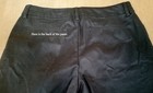 Women's Black Wrinkle Free Pants by Lee Shiny Black Finish 4 Pockets SZ 12 Short — photo 4