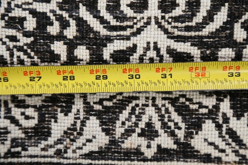 BLACK/ SILVER Abstract Versace Design Area Rug Hand-knotted Wool Silk Carpet 4x6 - Picture 12 of 12