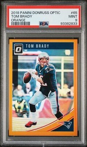 2018 PANINI DONRUSS OPTIC ORANGE #65 TOM BRADY !!199/199!! DRAFT NUMBER!! PSA 9