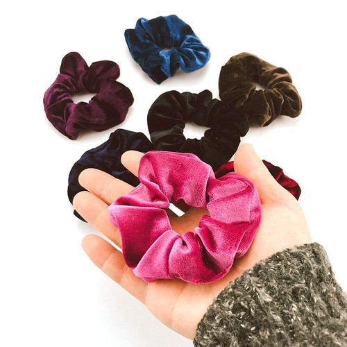 Hair Scrunchies 10 Pcs Velvet Elastic Hair Bands Scrunchy Hair Ties Ropes Scr... - Picture 5 of 6