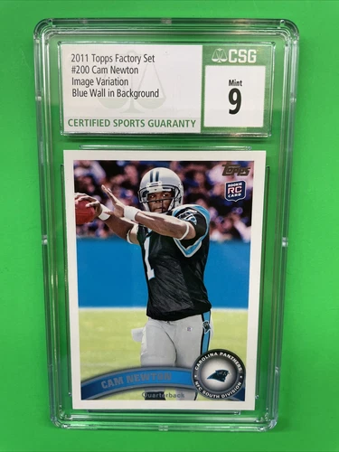 2011 Topps Cam Newton #200c (RC) Factory Set Blue Wall Variation CSG 9! Rookie