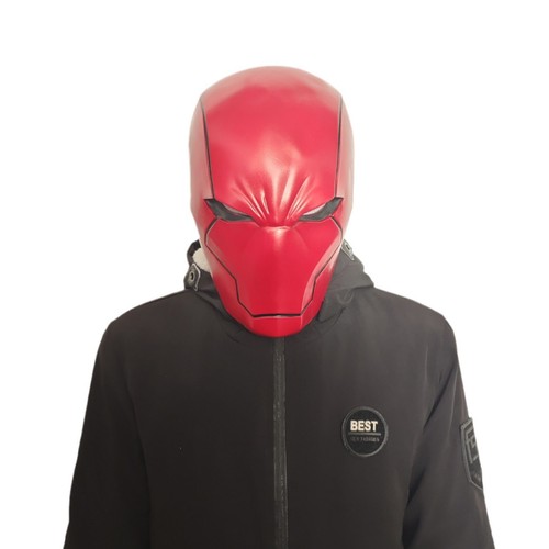 Cosplay Red Hood Jason Todd Helmet Full Head Superhero Halloween Mask Prop Latex - Picture 9 of 11